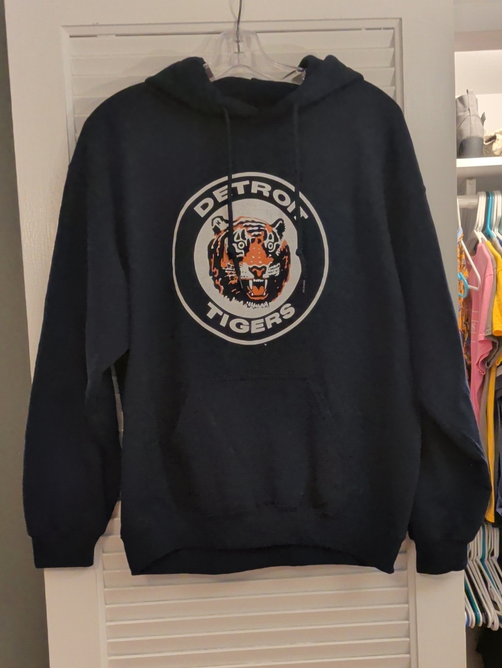 Detroit Tigers Navy Graphic Pullover Hoodie